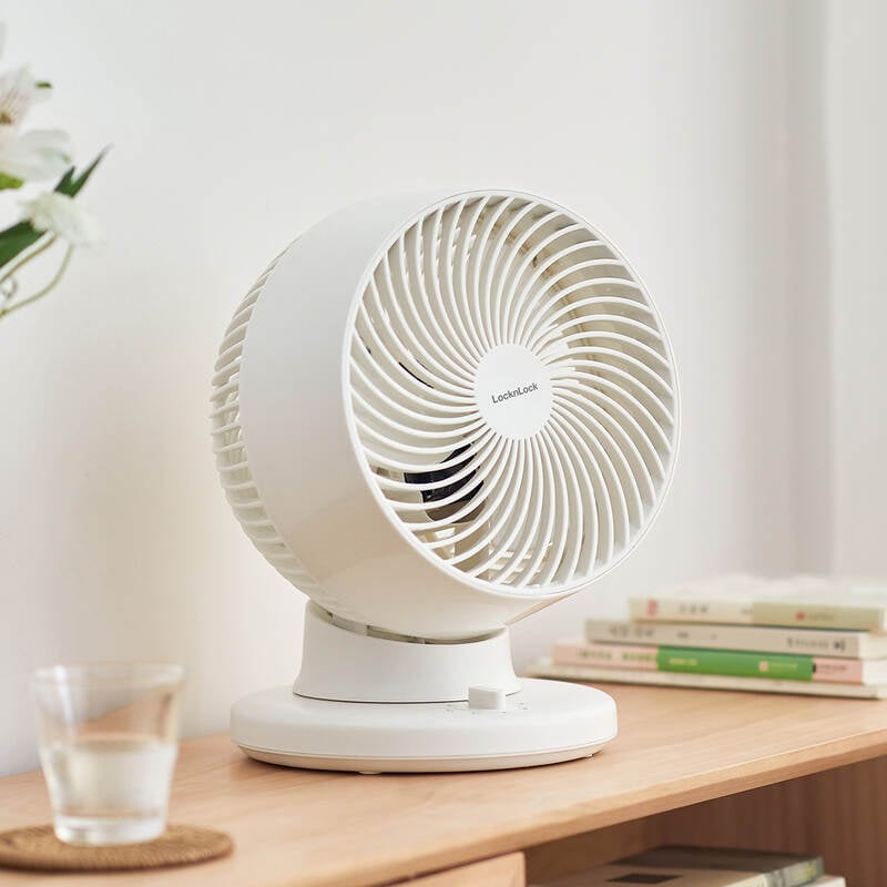Quạt Tuần Hoàn Không Khí LocknLock Desktop Circulation Fan - 220V, 50Hz, 28W - Màu Ngà - ENF156IVY, , large image number null